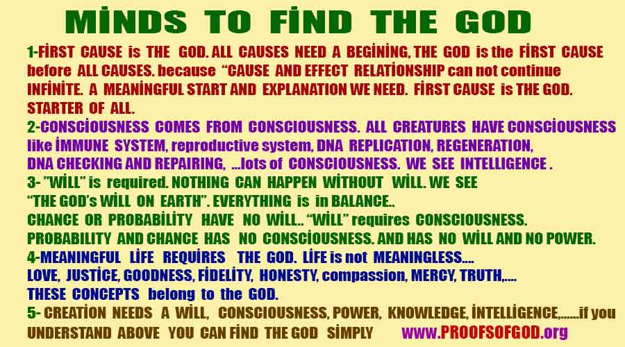 Proofs of god, god-evidences, god-real, god-exists, god-signs, god-proofs, evidences of god